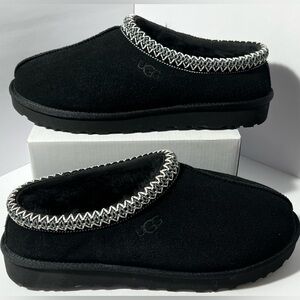 UGG Tasman‎ II Black Suede Shearling Slippers shoes Women’s Size 11 EU 42 Cozy